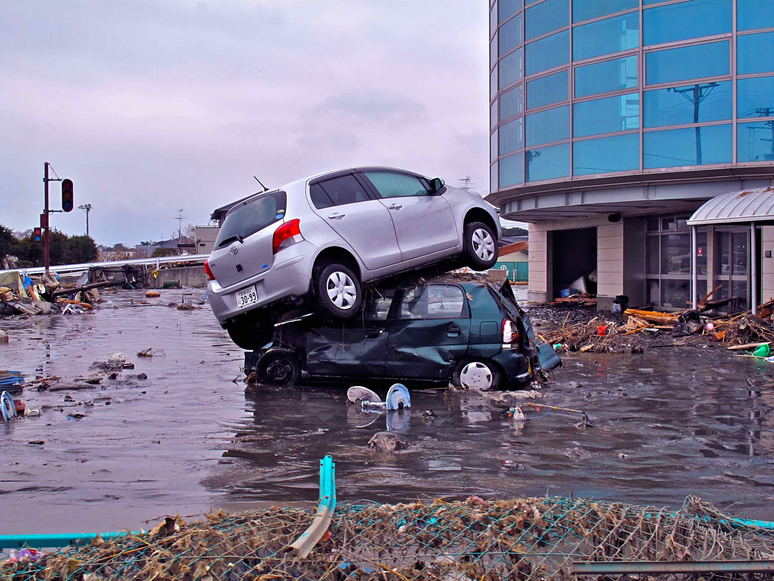  3/14 pile of cars, Ishinomaki City 